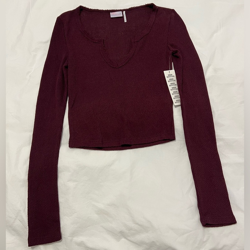 Urban outfitters long sleeve crop top